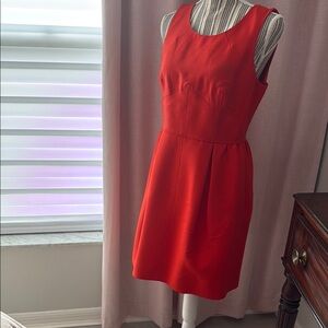 J. Crew Red Sheath Mini Dress Scoop Neck Sleeveless